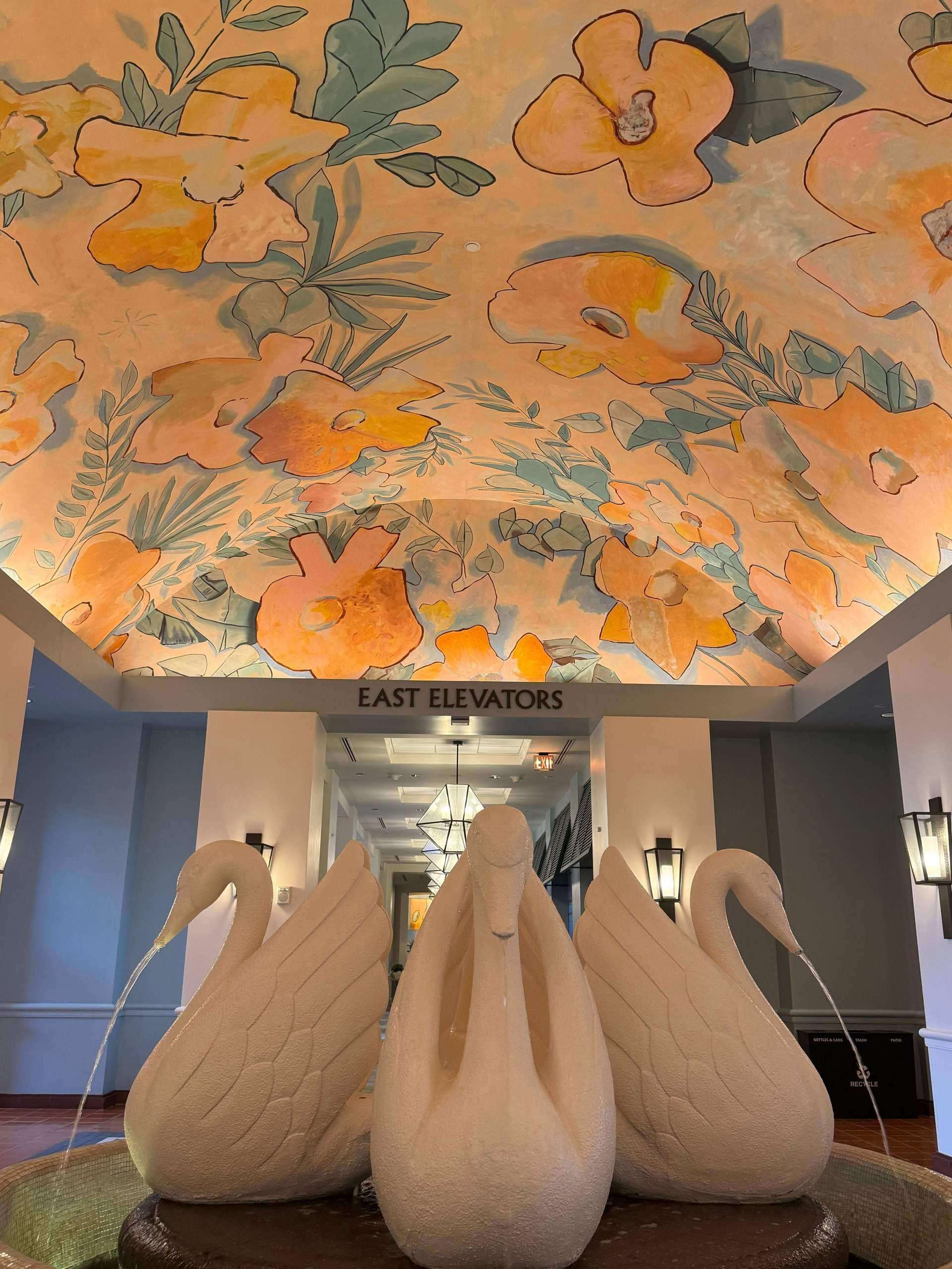 Walt Disney World Swan and Dolphin Resort with distinctive swan sculptures and architecture