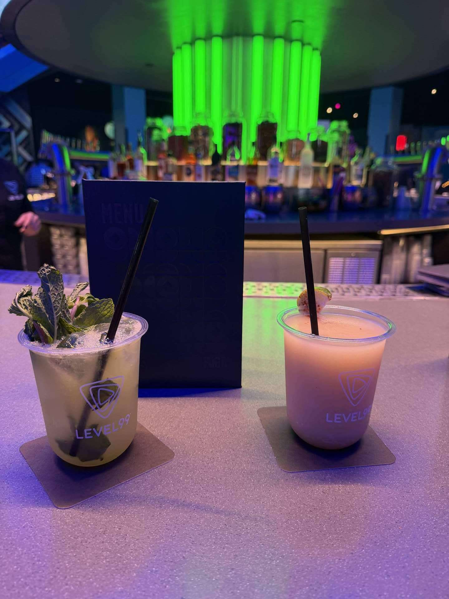 Level99 signature drinks at the bar