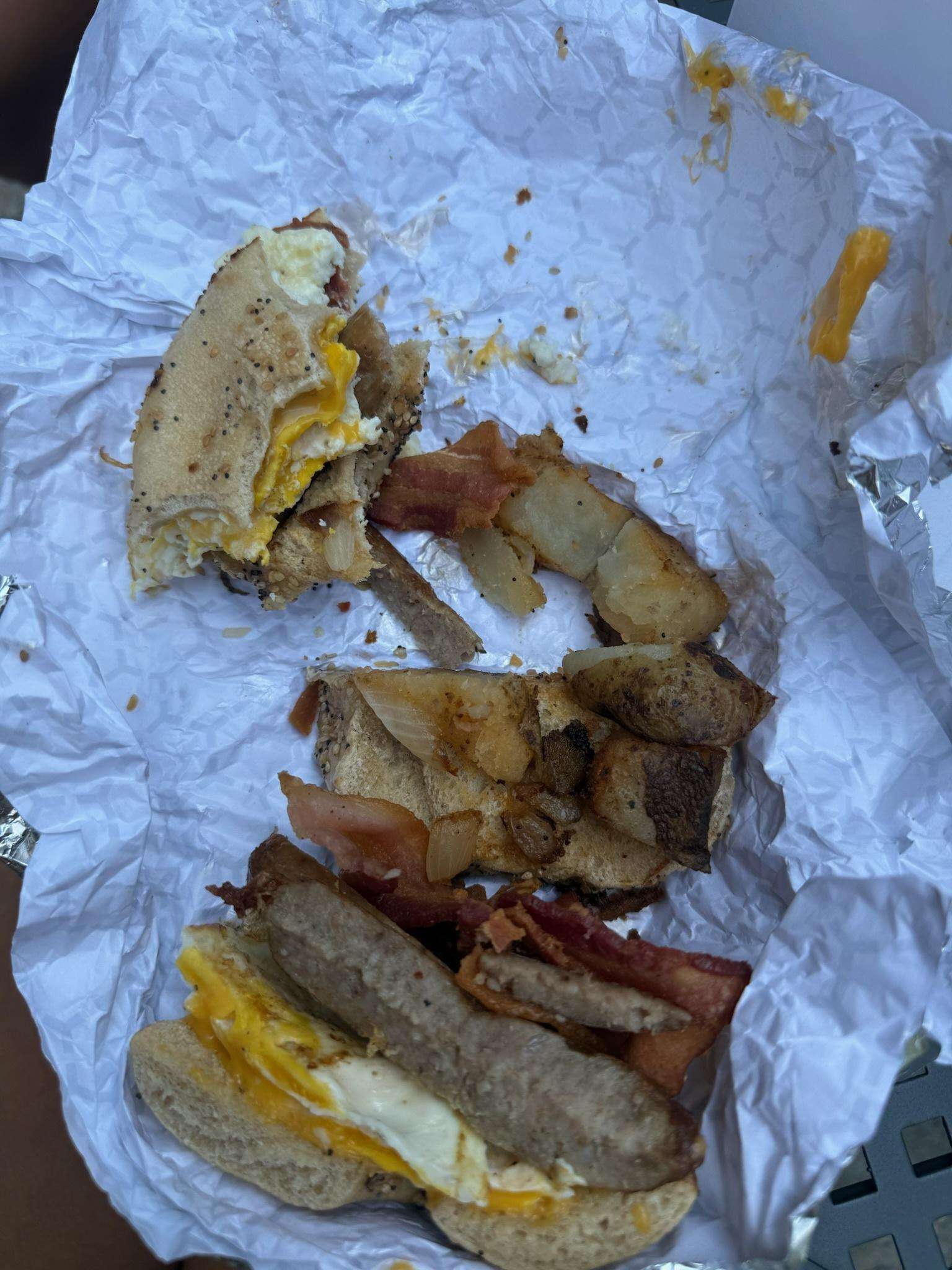 Mikey and Mels bagel sandwich
